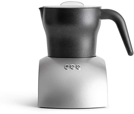 HMTE Schiuma Automatica Montalatte Elettrico Caffetteria Domestica Macchina Automatica per Schiuma di Latte Calda e Fredda (Colore : Bianco, Dimensioni : 12.5X17.5Cm) (Argento 12.5X17.5cm)