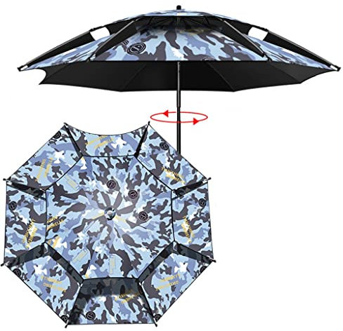 Sombrilla Terraza Exterior Sombrilla Terraza De Camuflaje, Sombrilla Jardin Parasol Excentrico De Doble Capa, Con Ajuste De Ángulo De 360 ​​°, Balcón, Terraza ( Color : 2.4m/7.8ft , Size : /Gray )