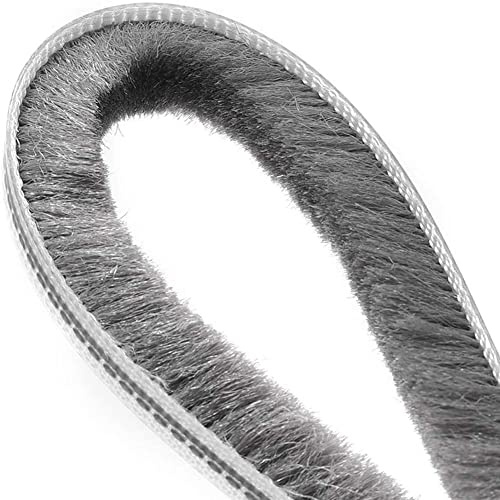 ZYWUOY Bande coupe-froid à brosse, bande d’étanchéité pour porte de 10 m / 30,2 pi coupe-froid à brosse, bande d’étanchéité coupe-froid pour fenêtre de porte à croisillon coulissant, 5x6 mm