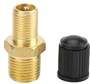 2st Mässing Schrader-ventil, NPT-tankventiler Med 1/4 Tum Han NPT MPT Standardgängad Kärna Och Lock, Luftkompressor Lufttankfyllningsventiler Verktygsbeslag