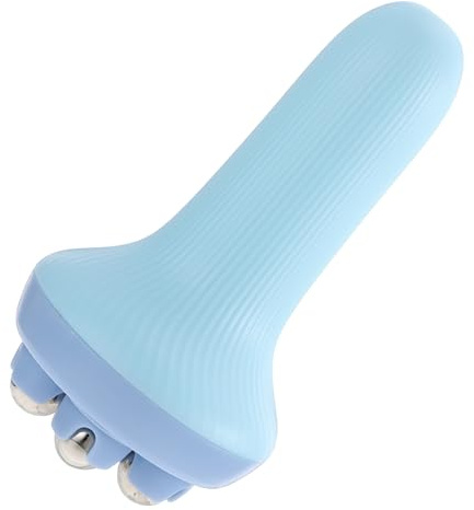 Massageroller mit Fünf Kugeln für Beine und Muskeln, Blau | ABS und Stahl, Tragbar für Büro und Zuhause, Nacken und Fuß, Tiefenmassage gegen Ermüdung