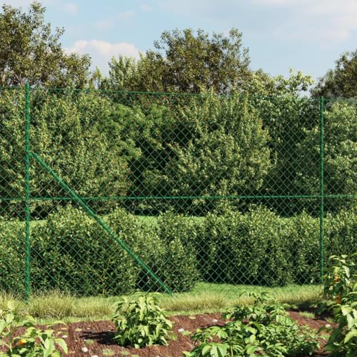 LAPOOH Maschendrahtzaun Grün 1,4x10 m, Volierendraht, Wühlmausgitter, Kaninchenzaun, Drahtzaun, Drahtgeflecht, Kaninchendraht, Geflügelzaun