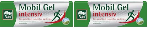 Allga San Mobil Gel - Arnica per cavalli uso umano Arnica Gel Coadiuvante Massaggio, 100ml - Per Zone del Corpo come Schiena, Cervicale, Gomiti, Ginocchia - Defaticante con Canfora (Confezione da 2)