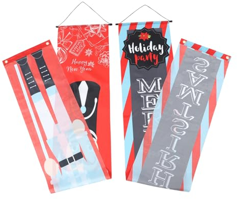 Warmhm Nussknacker-ritter-weihnachts-türschild mit Festlichen Motiven als Türbanner und Dekoration für Weihnachtszeit