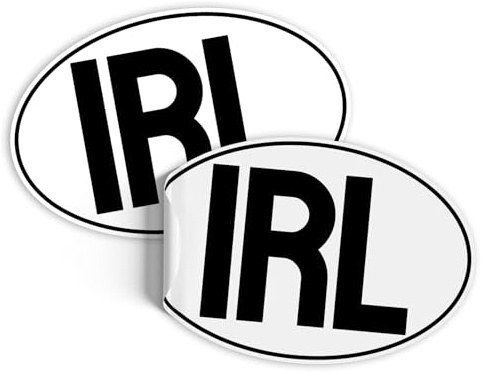 Finest Folia Country Number Plate Stickers, Set of 2 According to DIN Standard, 17.5 x 11.5 cm, License Plate Stickers for Car, Truck, Motorhome, Weatherproof, Self-Adhesive, R226 (14 Ireland,