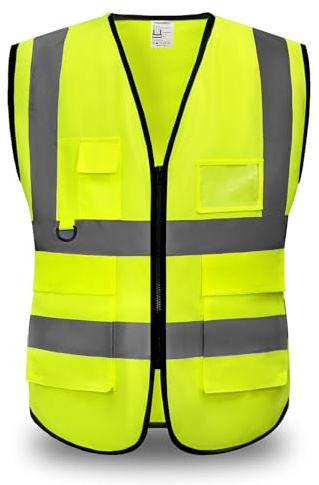YUANVEST Sicherheitswesten Warnweste,Hohe Sichtbarkeit Reflektierende Sicherheitsweste,2-Zoll Reflektierende Streifen Hohe Sichtbarkeit Weste,Erfüllt ANSI/ISEA Standards