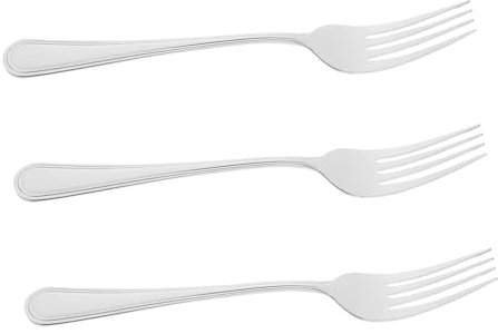 HOLIDYOYO 3pcs Stainless Dessert Forks Forks Fruit Salad Utensils for Serving Noodles Appetizers