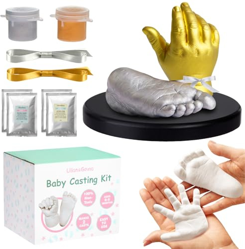 Lilian&Gema kit impronte neonato 3D,impronte mani e piedi neonato 0-6 Mesi, calco mani e piedi Non Tossico, regalo nascita bambino DIY