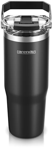 Arendo Stainless Steel Water Bottle, Insulated Water Bottle, BPA Free, Metal Water Bottle 900ml, Drink Flask 12h Cold 6h Warm, Drinking Bottle Ideal for Adult, Kids, Cycling, Gym, Yoga