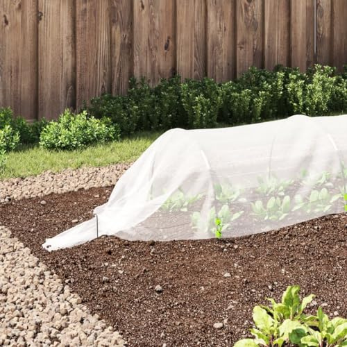 NQJIBUE Lot de 2 tunnels en fibre de verre et polypropylène, 1,5 x 5 m, pelouse et jardin, jardinage, serres