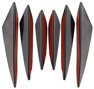Spoiler Pare-Choc Avant Pour BLALION Universel 6 Pièces Pare Chocs Avant Lèvre Décoration Diffuseur Séparateur Ailettes Corps Spoiler Canards Valence Menton Voiture Tuning(Bright Black)