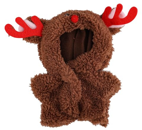 Kleidung für Puppen, Weihnachts Puppen Outfits Süße Kleidung Ersatz Stylischer Elch Overall für 15cm/17cm Große Dolls Ausstellungszubehör Sammlergeschenk