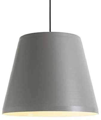 Modern LED Wall LightPendant Lamp Light - Retro Bucket Shape Industrial Chandelier Kitchen, Hall - Minimalist Scandinavian Design(Ash,8.6in)