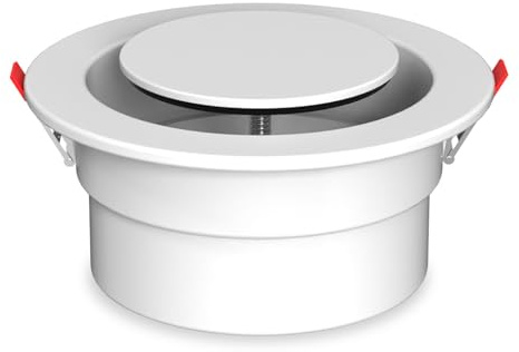 Aygrochy Rejilla de ventilación de aluminio de 100 mm, espesada, rejilla de ventilación para ventilador, ventilador de tubo, dormitorio, baño, oficinas