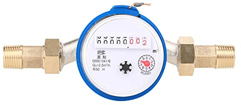 Brrnoo Compteur d'eau, Mètre à Eau Compteur à Unique Table de Mesure Sèche, d', ', ' Froide, pour Le Jardin et Usage Domestique