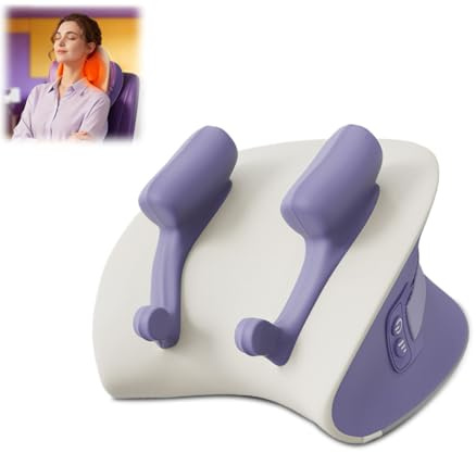 WRQIOO Nackenmassagegerät Elektrisch mit Wärme, 6D Nackenmassagegerät, Shiatsu Massagegerät, Shiatsu Tief knetende Nackenmassage für Nacken, Schulter, Rücken, Geschenke für Frauen Männer