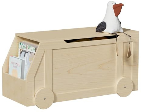 Sitzbank mit Stauraum, Schuhbank, 100 x 40 x 51cm, Kinderzimmer (gelb) | Spielzeugkiste für Kinder, mit Deckel, Spielzeug Aufbewahrungsbox, für Flur, Schlafzimmer, Wohnzimmer