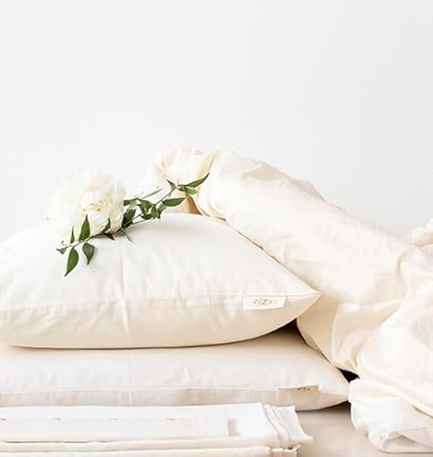 Zizzz Satin Spannbettlaken – 100% Bio-Baumwolle (GOTS) – 276 Fäden, fein gewebt & luxuriös glatt – atmungsaktiv, temperaturausgleichend & nachhaltig – Made in Europe, elastische Ecken