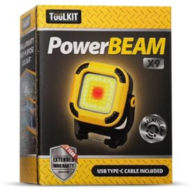 TUULKIT Power Beam Torch with Magnetic Grip & Stand – USB Rechargeable LED Flashlight with Type-C Cable - Multi-Purpose LED Light - 360° Rotatable - Multiple Light Modes