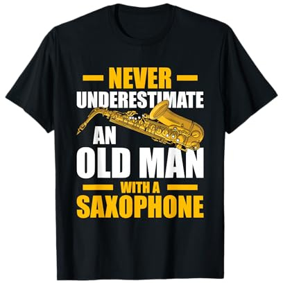 Old Man with a Saxophone Player T-Shirt