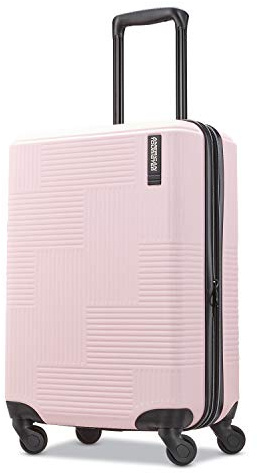 American Tourister Stratum XLT, erweiterbares Hartschalengepäck mit einzelnen Spinner-Rädern, pink Blush, Carry-On 21-Inch