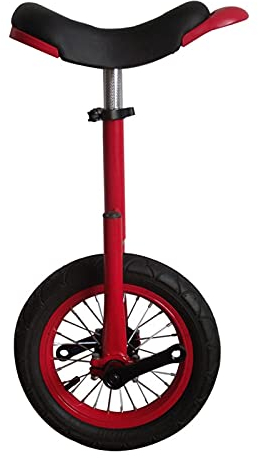 JLXJ Monociclo Pneumatico da 12 Pollici (30 Cm) Monociclo per Bambino Piccolo, Bici da Ciclismo per Principianti per Ragazzi/Ragazze, per Altezza dei Bambini: 70-115 Cm, per Esercizi (Color : Red)