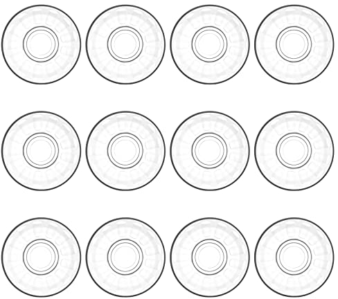 LAV 12x Clear Dimpled 10cm Klasik Glass Tea Cup Saucers - Small Vintage Kitchen Coffee Cappuccino Espresso Teacup Plates