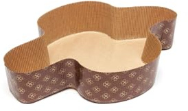 Ecopack , moule jetable en papier sulfurisé pour Colomba 500g, résistant jusqu'à 220°C, dimensions 25x18x5cm, paquet de 50 pièces