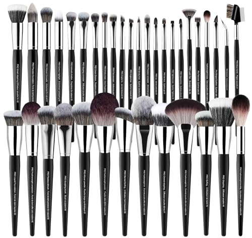 Bueart Design 36Pcs PRO Grade Makeup Brush Set with Super Holder,for discerning beauty enthusiasts&professionals Makeup Artist Crafted for your ultimate instrument for flawless,pro-grade artistry
