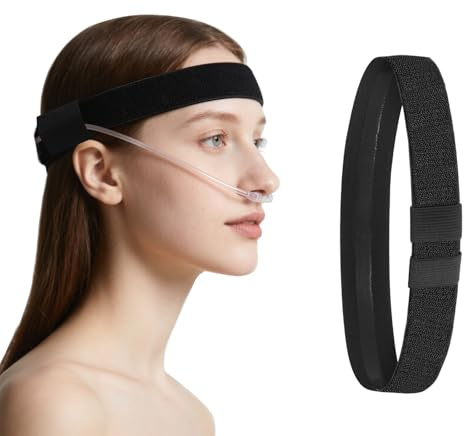Fascia protettiva regolabile per cannula nasale, supporto morbido per ossigeno, previene il dolore e la pressione dell'orecchio, comodo salva-orecchie per gli utenti di ossigenoterapia