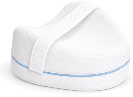 Contour Legacy Leg & Knee Foam Support Pillow for Side Sleepers Soothing Relief for Back, Hips, Knees, Joints, Nerves & Muscles - Includes Removable 18 Strap