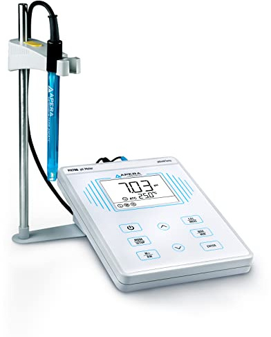 Apera Instruments, LLC-AI501 PH700 Benchtop Lab pH Meter, 0.01 pH Accuracy, 1-3 Points Auto Calibration, 3-in-1 pH/Temp. Electrode