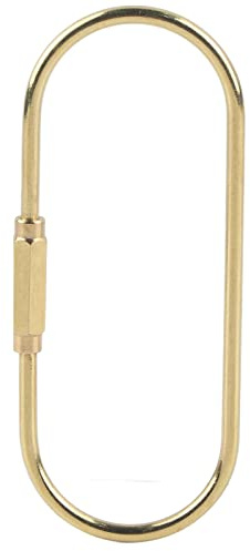 Hilitand Porte-clés en Laiton Vis Verrouillage Mousqueton Clip Crochet Porte-clés DIY Cadeau Bon pour Suspendre Les Clés Bouteille Connexion Tente(10 * 5 * 1cm-Annular 85mm)
