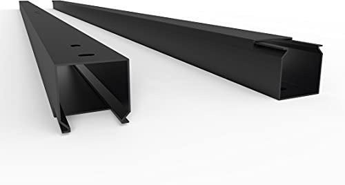 SCOS Smartcosat Kabelkanal schraubbar PVC Kunststoff, Aufputz Wand Montage Kabelleiste, Kabelschacht, Elektro Kanal 25 x 25 x 2000 mm 5 Stück a 2 m B x H x L, Graphit Schwarz