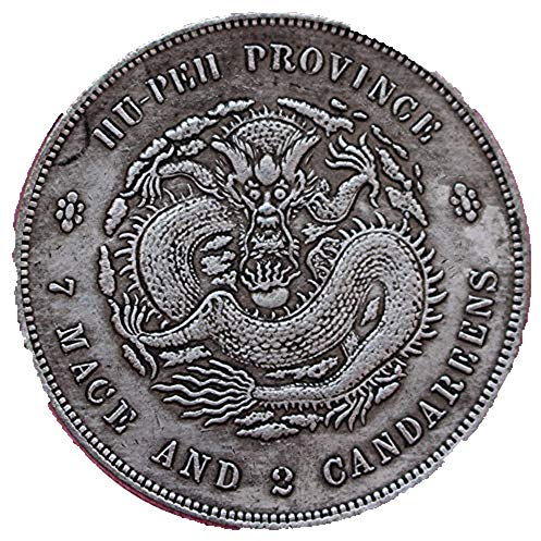 Fashion158 1 Stück Dosen-Sound Silber Dollar 38 mm Yuan Big Head Silber Rund Ocean Longyang Silbermünze Antike Münzen Doppel Drachen Barren