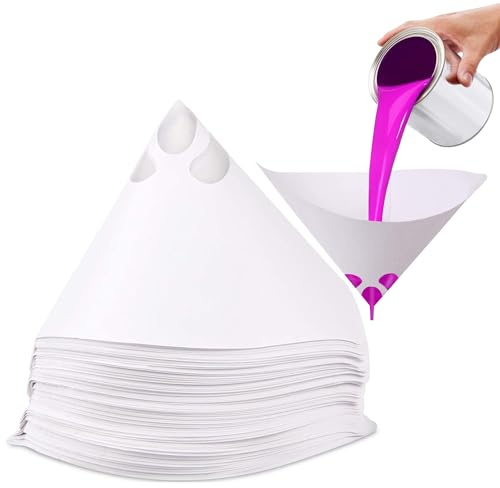 Lacksil lackfilter färgsil 120 st koniskt papper lackeringstillbehör pappersfilter engångspapper sil – 100 nätfilter för billack lacksil färgfilter lackeringstillbehör