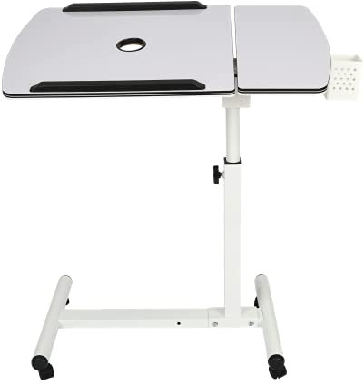 STARRY CITY Über Bett Laptop Tisch, justierbare Tilt Rolling Abnehmbarer Overbed Schreibtisch Nachttisch mit Rädern und Wärmeemissionsloch, für Sofa, Bett, Stuhl Seite