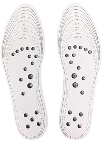 Voarge Akupressur Abnehmen Einlegesohlen Fußmassagegerät Magnetfeldtherapie Gewichtsverlust für Füße Waschbar und Schneidbar Passt Männer und Frauen 1 Paar (white)