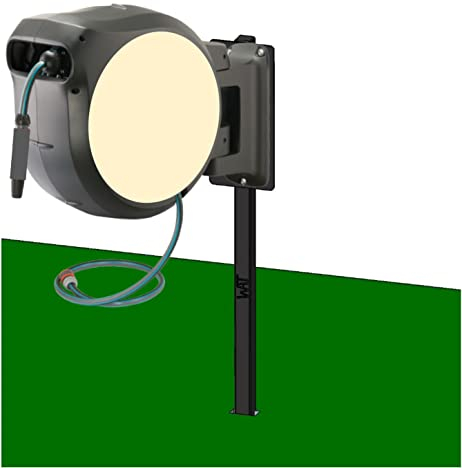 Supporto per tubo flessibile e avvolgitubo – autoportante e stabile – compatibile con Gardena®, Amazon Basic® e altro ancora – non necessita di montaggio a parete