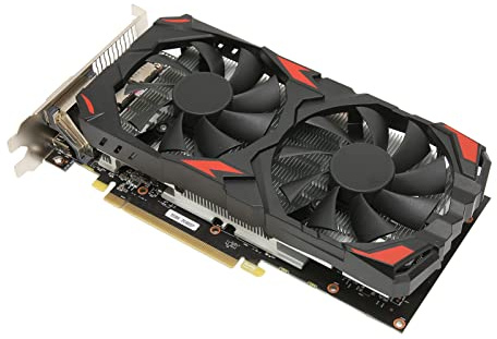 For RX580 8G GDDR5 Graphics Card, HD Gaming Graphics Card with Dual Fan Design, Support HD DP DVI Output Interface, 1284MHz Core Frequency 7000MHz Memory Frequency 256bit