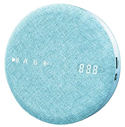 Lettore CD portatile con altoparlante, Mini Lettore Musicale CD Bluetooth Multifunzione Bluetooth Walkman CD, per casa/viaggio, supporto CD MP3 USB AUX ingresso A