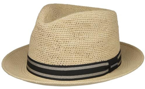 Stetson Crochet Panamahut Player-Hut Naturfarbener Hut Handgefertigt in Ecuador Herren Frühjahrs Sommer