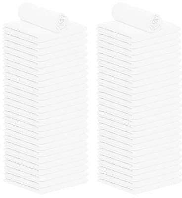 Lenenz Cotton Shop Towels – 50 Stück Reinigungstücher – 30,5 x 35,6 cm – super weiche und saugfähige Ladenlappen für die Reinigung von Haus – Mehrzweck-Handtücher für Autos, Industrie, Garage
