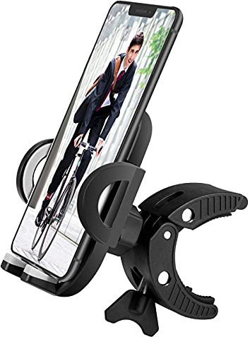 ESKUTE Fahrrad Handyhalterung, Anti-Shake Universal Motorrad Fahrradhalterung Handy Halterung mit 360° Drehbar für 4,5-7 Zoll Smartphone