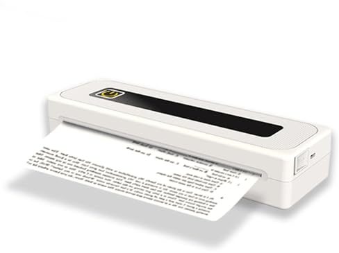 docooler Tragbarer Drucker kabelloser Tintenstrahldrucker Unterstützt 8,26 Zoll x 11,69 Zoll Thermopapierdrucker BT5.1 Thermopapier A4