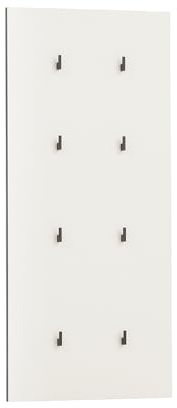 Lomadox Garderobenpaneel Flur Garderobe Hakenpaneel Wandpaneel 8 Kleiderhaken Kleiderständer modern in beige