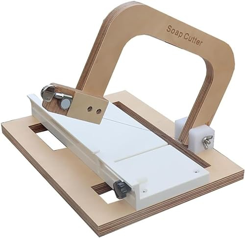Affettatrice per sapone in legno, strumento professionale per la produzione di sapone, fatto a mano, con filo da taglio e scala regolabile, coltello da taglio per sapone domestico per tagli precisi