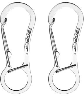 TONIFE Mousqueton 2pcs en Acier Inoxydable pour Porte Clé, Petit Boucle Ressort Fermetures Sac à Dos