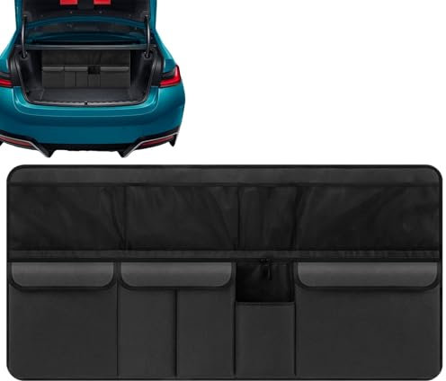 Auto-Rücksitz-Kofferraum-Organizer, Rücksitz-Kofferraum-Organizer-Tasche | Große Aufbewahrungstasche für den Rücksitz-Kofferraum | Road Trip Fahrzeug-Frachttasche mit mehreren Taschen für LKW, SUV,