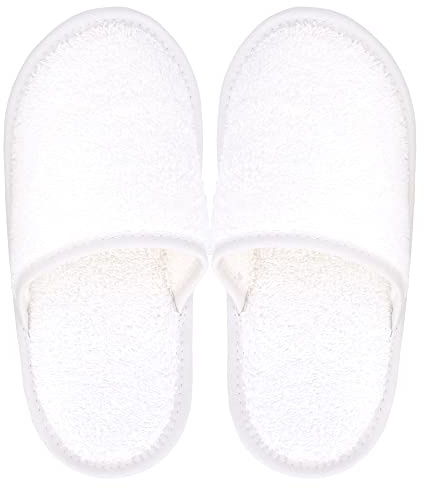 Linnea Chaussons de Bain Pure Blanc Taille Extra Large XL du 44 au 45